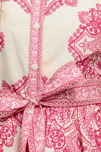 TEA AT NOON PAISLEY WOVEN MINI DRESS