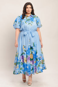 SPRINGTIME SWEETHEART WOVEN MIDI DRESS