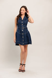 MADE TO FLATTER DENIM MINI DRESS