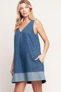 MAIN STREET DENIM MINI DRESS