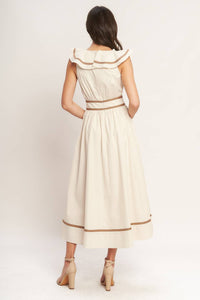BREEZE CANVAS WOVEN MIDI DRESS