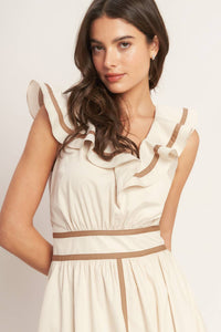 BREEZE CANVAS WOVEN MIDI DRESS