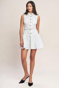 ON POINT MOMENT WOVEN MINI DRESS