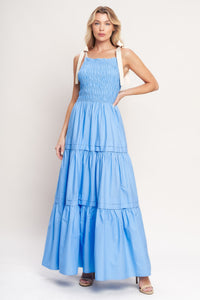 SWEET SERENITY TIERED WOVEN MAXI DRESS