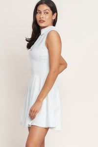 MADE TO IMPRESS WOVEN MINI DRESS