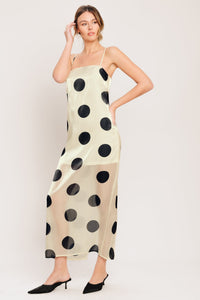 AVANT DOT WOVEN MIDI DRESS