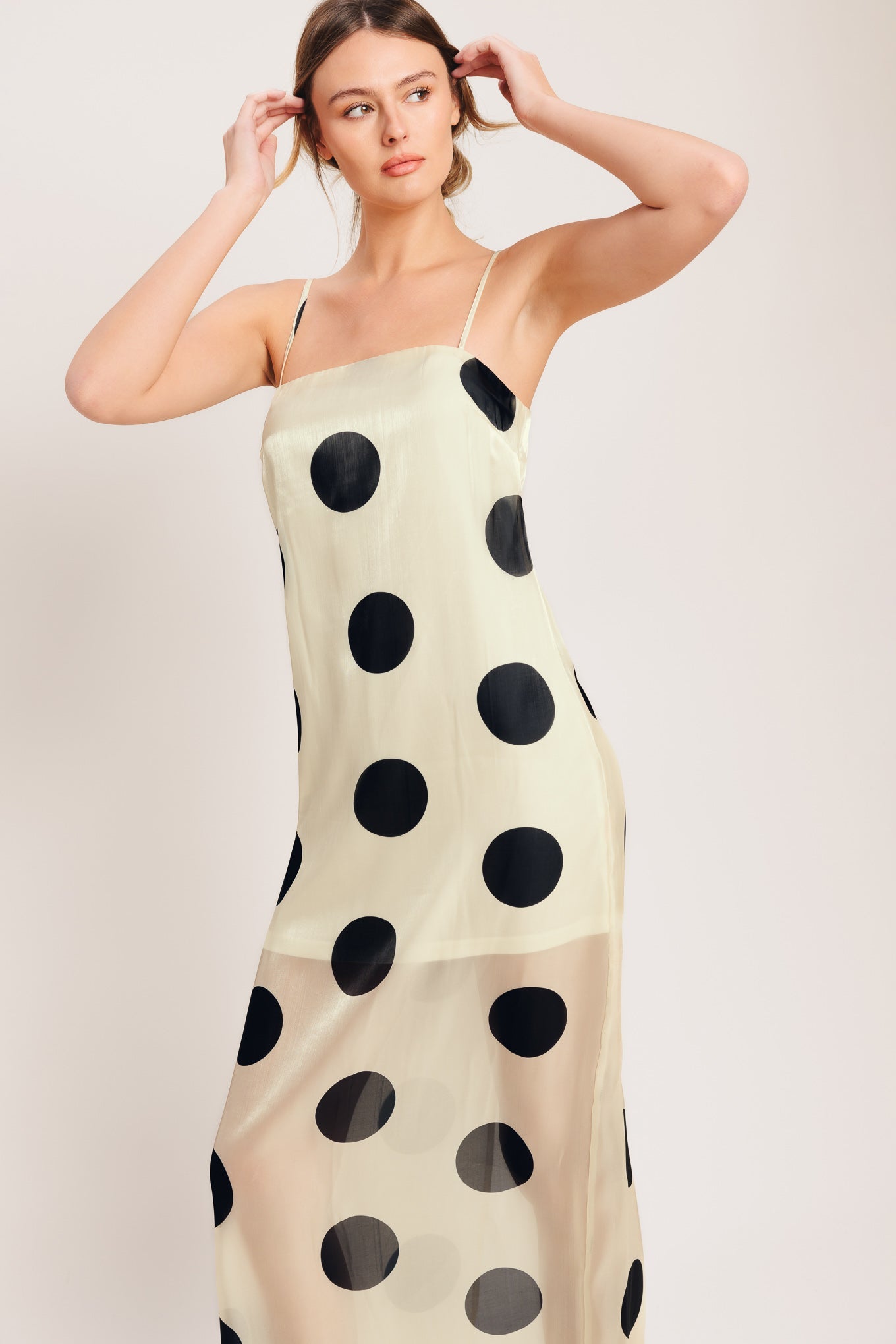 AVANT DOT WOVEN MIDI DRESS