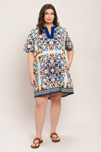 MEDITERRANEAN SOUL WOVEN MINI DRESS