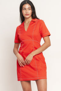 BOLD AND BEAUTIFUL WOVEN MINI DRESS