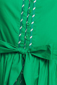 EVERGREEN ROMANCE WOVEN MIDI DRESS