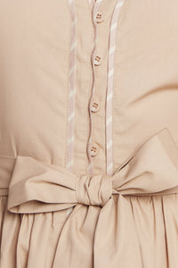 EVERGREEN ROMANCE WOVEN MIDI DRESS