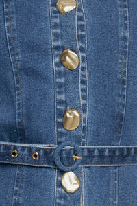 SUNDAY STROLL DENIM MIDI DRESS