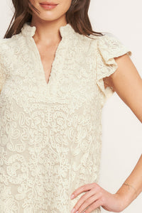 EFFORTLESSLY ROMANTIC WOVEN MINI DRESS