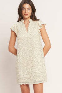 EFFORTLESSLY ROMANTIC WOVEN MINI DRESS