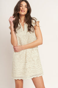 EFFORTLESSLY ROMANTIC WOVEN MINI DRESS