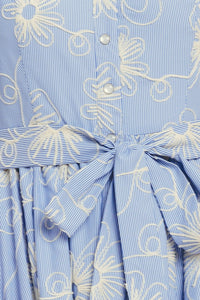 SUMMER SKETCH FLORA WOVEN MIDI DRESS