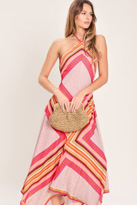 PARADISE CODE WOVEN MIDI DRESS