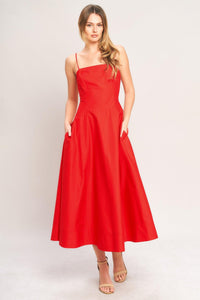 SUMMER CITY WOVEN MIDI DRESS