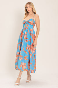 LAGOON ROMANCE WOVEN MIDI DRESS