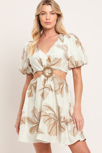 BREEZE BLOOM WOVEN MINI DRESS