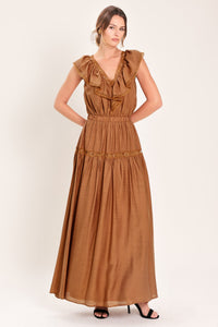 SUNSET DRIVE WOVEN MAXI DRESS