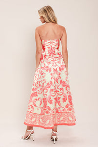 SUNSET ROYALTY WOVEN MIDI DRESS