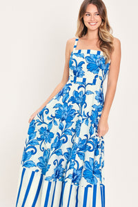 CAPRI GARDEN WOVEN MIDI DRESS