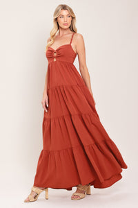 AMBER WAVE WOVEN MAXI DRESS