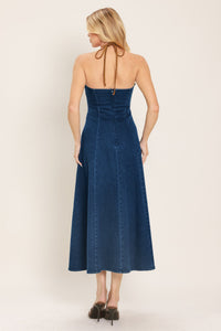 AMERICANA BELLE DENIM MIDI DRESS