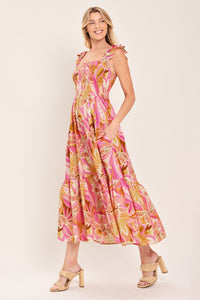 CABANA CRUSH WOVEN MIDI DRESS