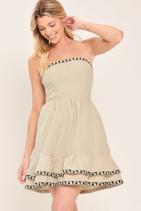 OASIS NIGHTS WOVEN MINI DRESS
