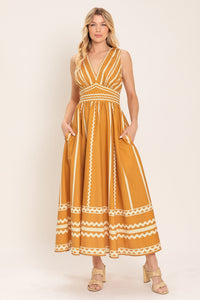 MARIGOLD DREAM WOVEN MIDI DRESS