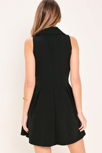 FIFTH AVENUE BLACK WOVEN MINI DRESS