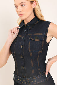 DENIM SOCIALITE MINI DRESS