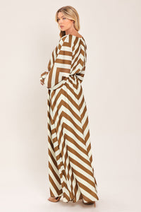 RESORT CHEVRON WOVEN MAXI DRESS