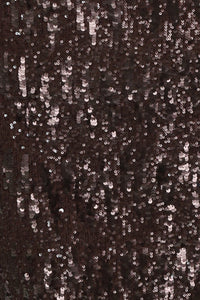 BRONZE AFTERGLOW BROWN SEQUIN SLIP MIDI DRESS