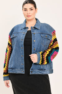 FESTIVAL WEAVE WASHED DENIM JACKET