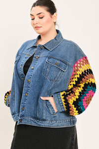 FESTIVAL WEAVE WASHED DENIM JACKET