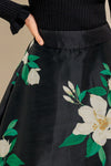 ELEGANT WILDFLOWER WOVEN MAXI SKIRT