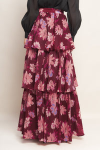 GARDEN ROMANCE WOVEN MAXI SKIRT