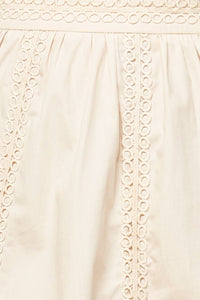 LAYTON CREAM WOVEN MIDI SKIRT
