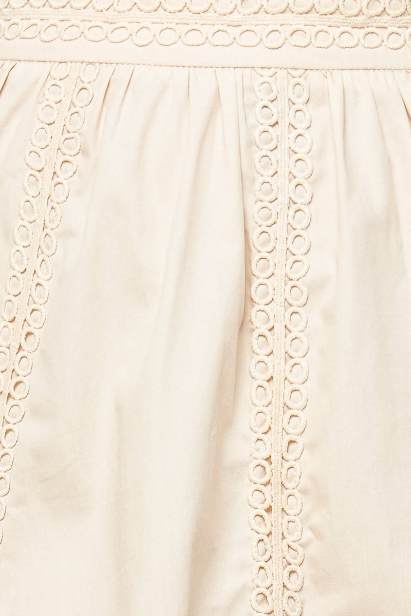 LAYTON CREAM WOVEN MIDI SKIRT