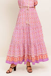 WHISPERING LAVENDER WOVEN MAXI SKIRT