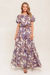 PETAL WALTZ WOVEN MAXI SKIRT