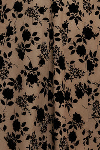 CLASSIC BLOOM LOOK WOVEN FLOCKING CIRCLE SKIRT