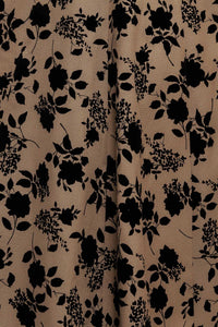 CLASSIC BLOOM LOOK WOVEN FLOCKING CIRCLE SKIRT