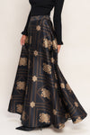 ORNAMENTAL NIGHTS WOVEN MAXI CIRCLE SKIRT