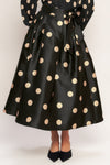 MOONLIGHT DOTS WOVEN FULL MIDI SKIRT