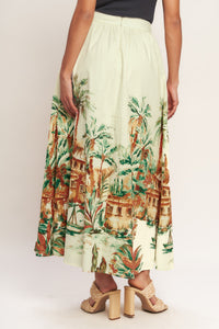 ISLAND TIME ONLY WOVEN MIDI FULL SKIRT