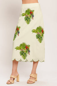 ISLAND ELEGANCE WOVEN MIDI SKIRT